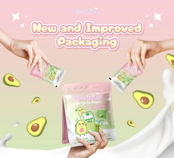 Version 1.0.0 Freshies Avocado Milk etiqueta frontal