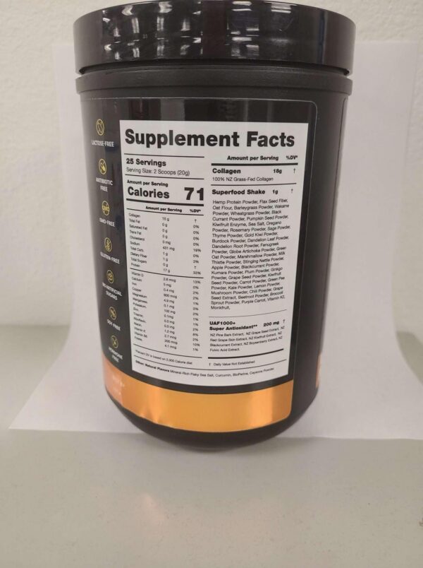 Etiqueta lateral FREZZOR Caldo de Hueso con Colágeno