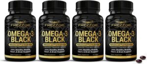 Frascos FREZZOR Omega-3 Black en estante