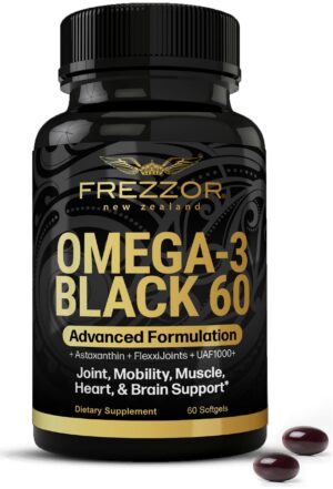 Frasco de FREZZOR Omega 3 Black