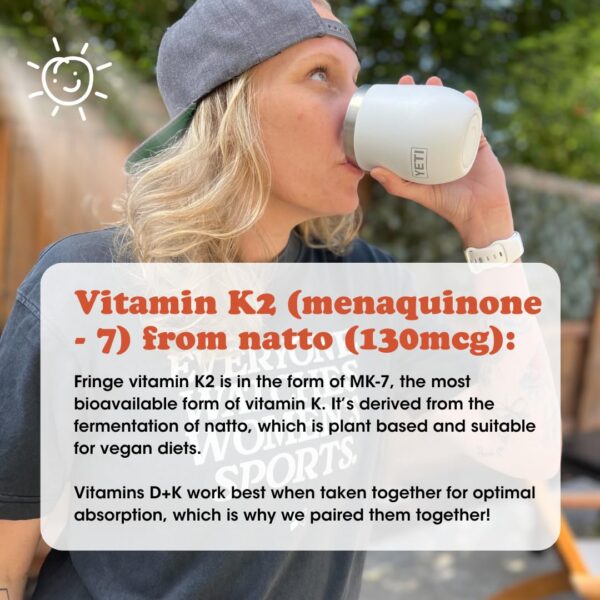 Fringe D3 y K2 polvo con etiqueta