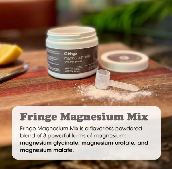 Fringe etiqueta de magnesio glicinato orotato malato