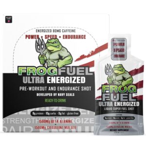 Frog Fuel pre entrenamiento en paquetes sabor berry