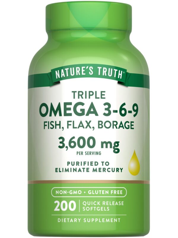 Version 1.0.0 Frente de la botella Nature's Truth Omega 3 6 9
