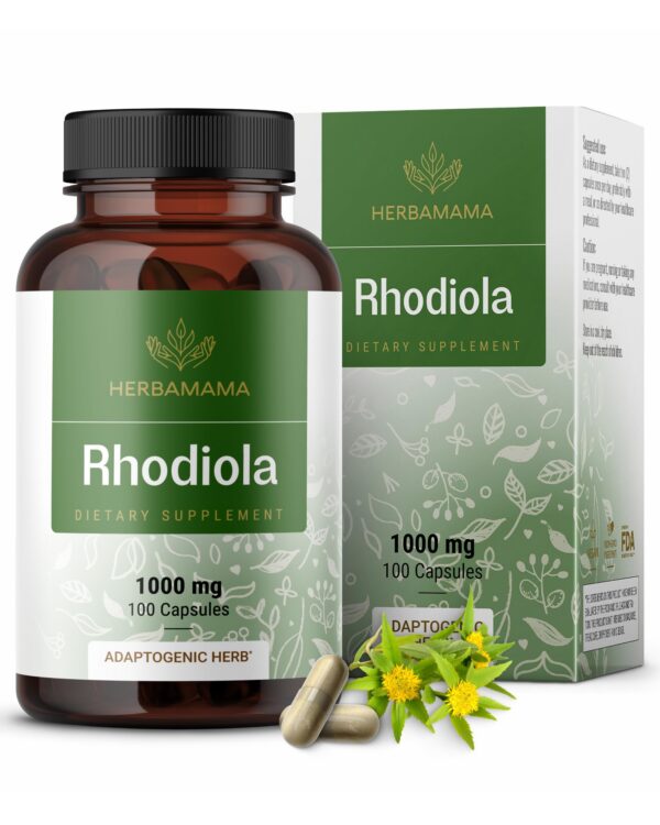 Frente de envase HERBAMAMA Rhodiola Rosea