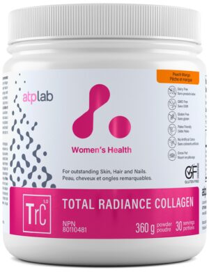 Frente del frasco ATP LAB Total Radiance Collagen 12.7 oz