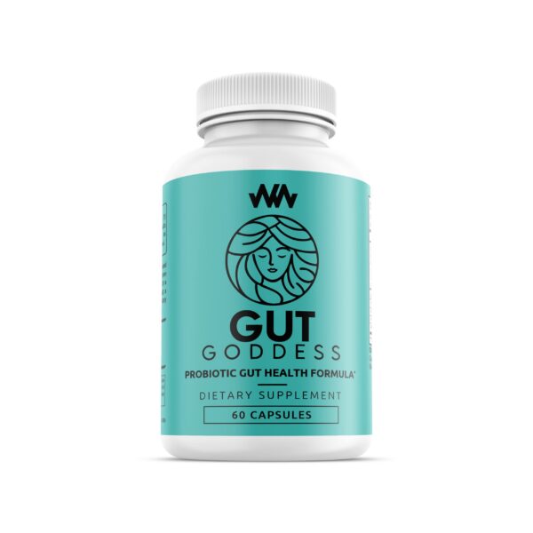 Version 1.0.0 Frente del envase Gut Goddess de Warped Wellness