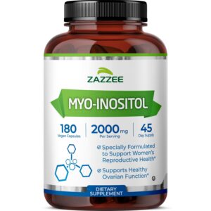 Frente del envase Zazzee Myo-Inositol