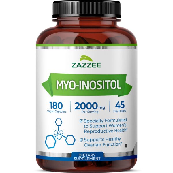 Frente del envase Zazzee Myo-Inositol