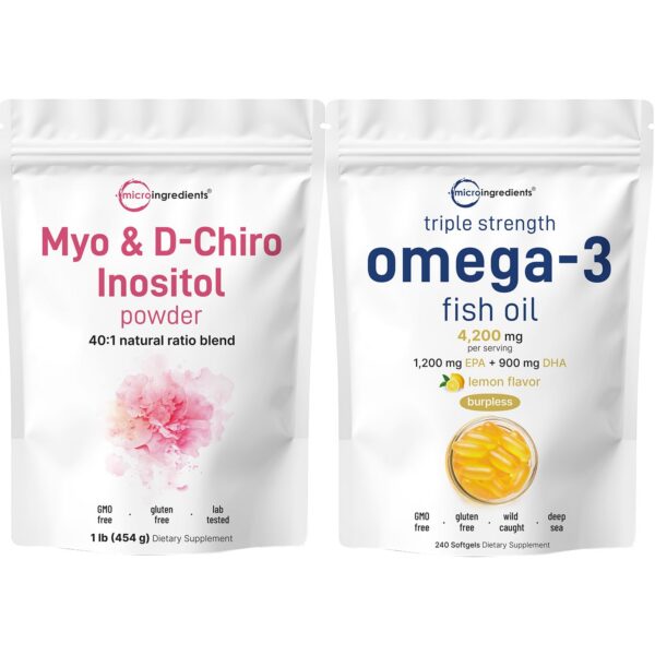 Version 1.0.0 Frente del paquete Micro Ingredients omega-3 y inositol