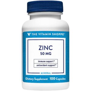 Frasco zinc 50 mg The Vitamin Shoppe