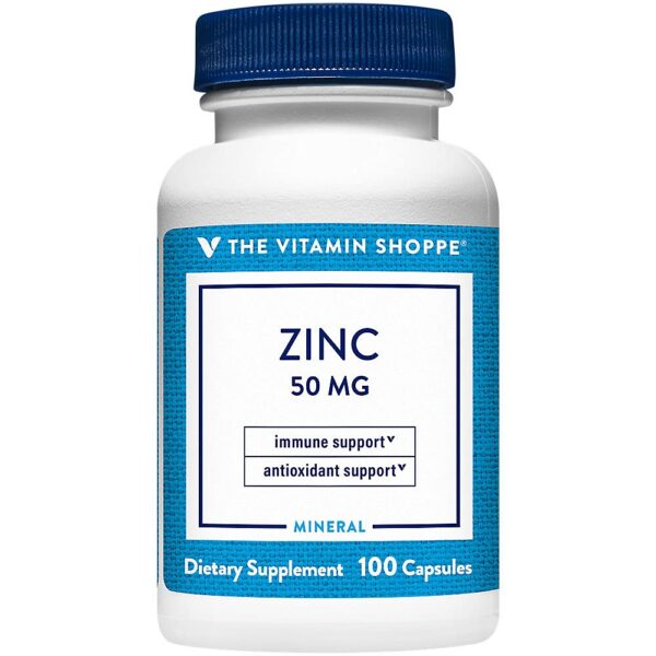 Frasco zinc 50 mg The Vitamin Shoppe