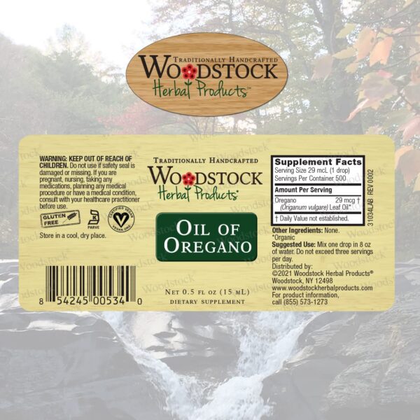 Frontal aceite de orégano Woodstock 0.5 oz