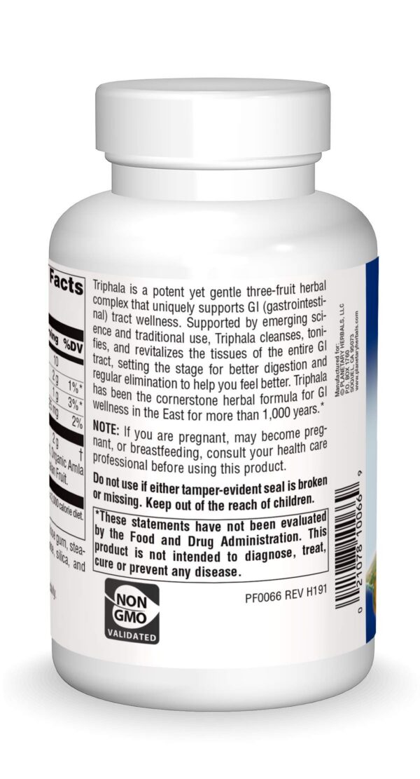 Version 1.0.0 Frontal botella Triphala 1000mg Planetary Herbals bienestar GI