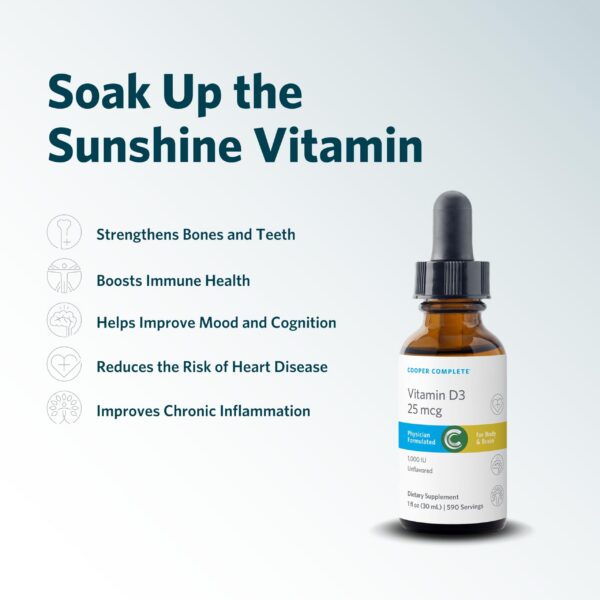 frontal botella vitamina D3 líquida Cooper Complete