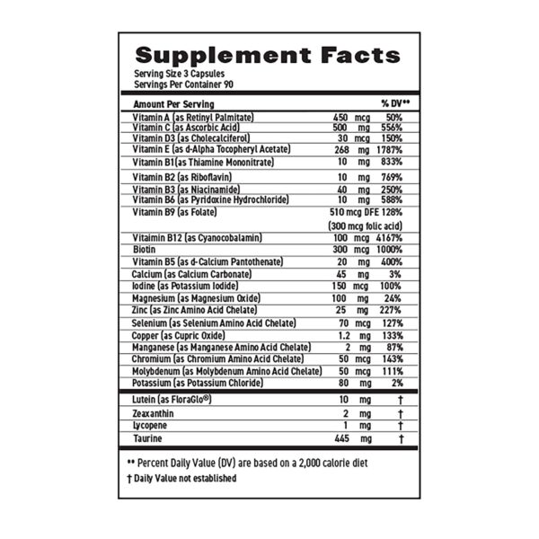 Frontal caja MaxiVision fórmula AREDS2 para cuidado ocular