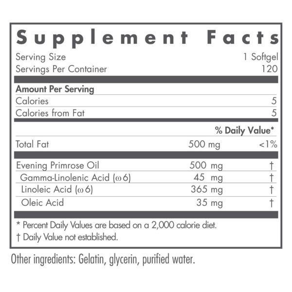 frontal caja Nutricology aceite onagra omega 6 gln