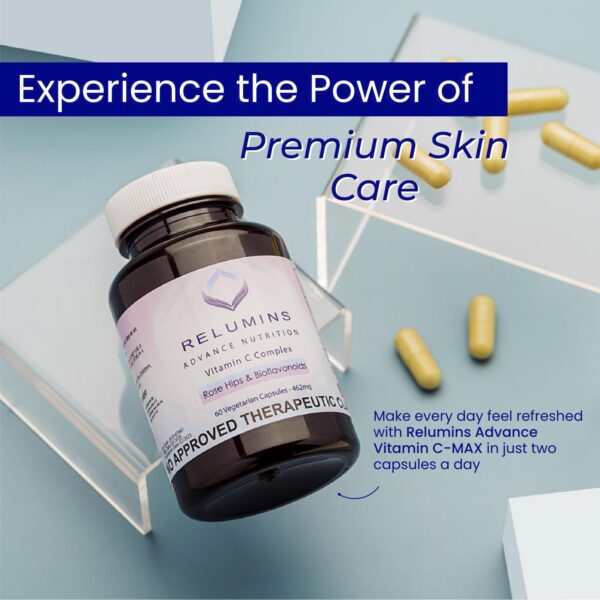 Frontal caja suplemento vitamina C Relumins 1000mg