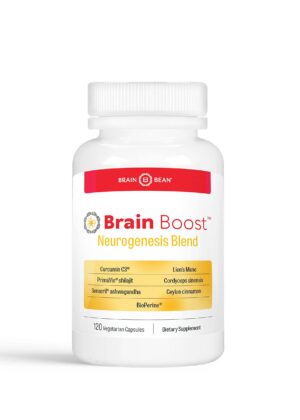 Version 1.0.0 frontal cápsulas Brain Boost curcuma cordyceps ashwagandha