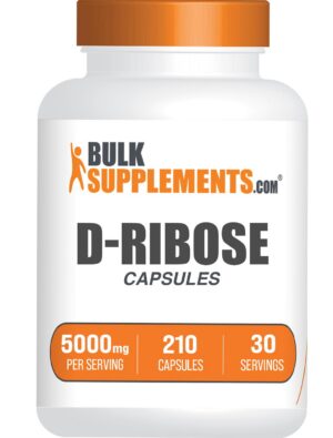 Frontal envase cápsulas D-Ribosa 5000mg BulkSupplements