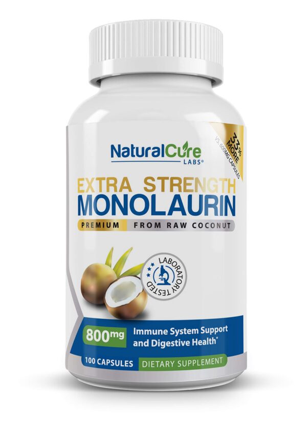 Version 1.0.0 Frontal de Natural Cure Labs Monolaurin 800 mg
