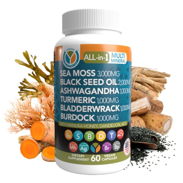 Frontal del suplemento Sea Moss multimineral