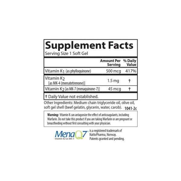 Vista frontal del frasco suplemento Carlson K Complete