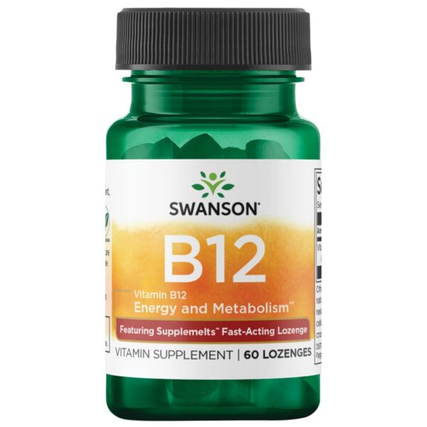 Frontal Swanson Vitamina B-12 sublingual 60 tabletas
