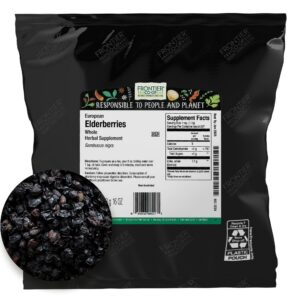 Version 1.0.0 Frontier Co-op bayas de saúco secas a granel 4lb para té
