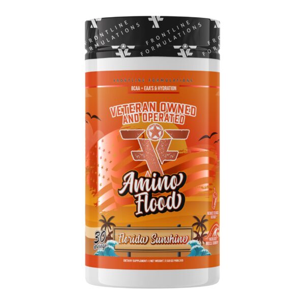 Version 1.0.0 Frontline Amino Flood etiqueta frontal