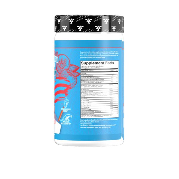 Frasco de Amino Flood con etiqueta lateral