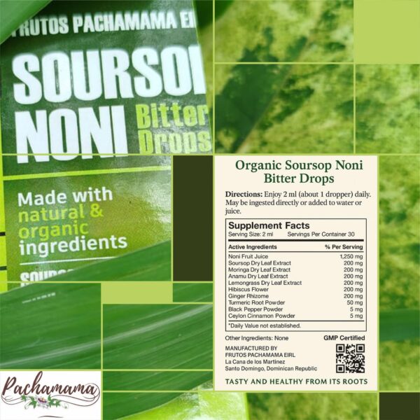 Frasco de extracto de soursop 2 oz