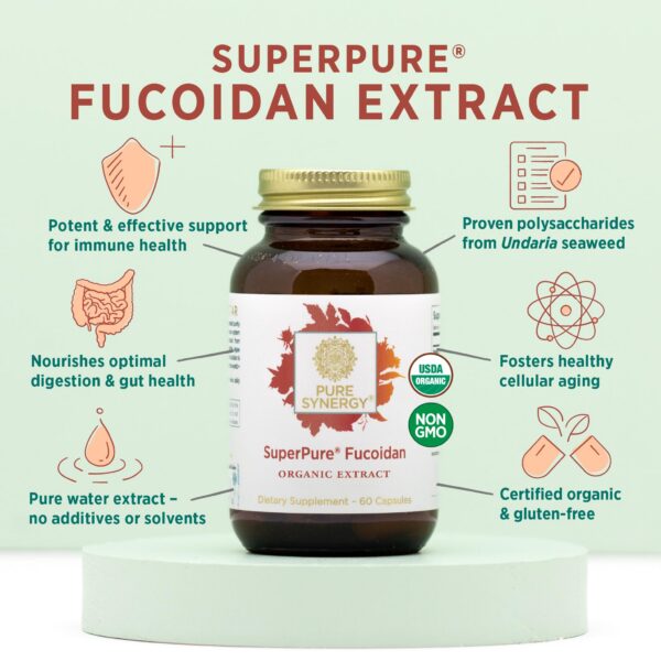 Frasco Fucoidan con cápsulas