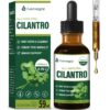 Fuenvegtal gotas de cilantro detox limpieza corporal 2oz botella