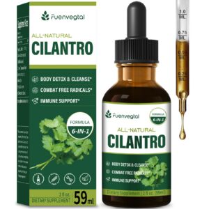 Version 1.0.0 Fuenvegtal gotas de cilantro detox limpieza corporal 2oz botella