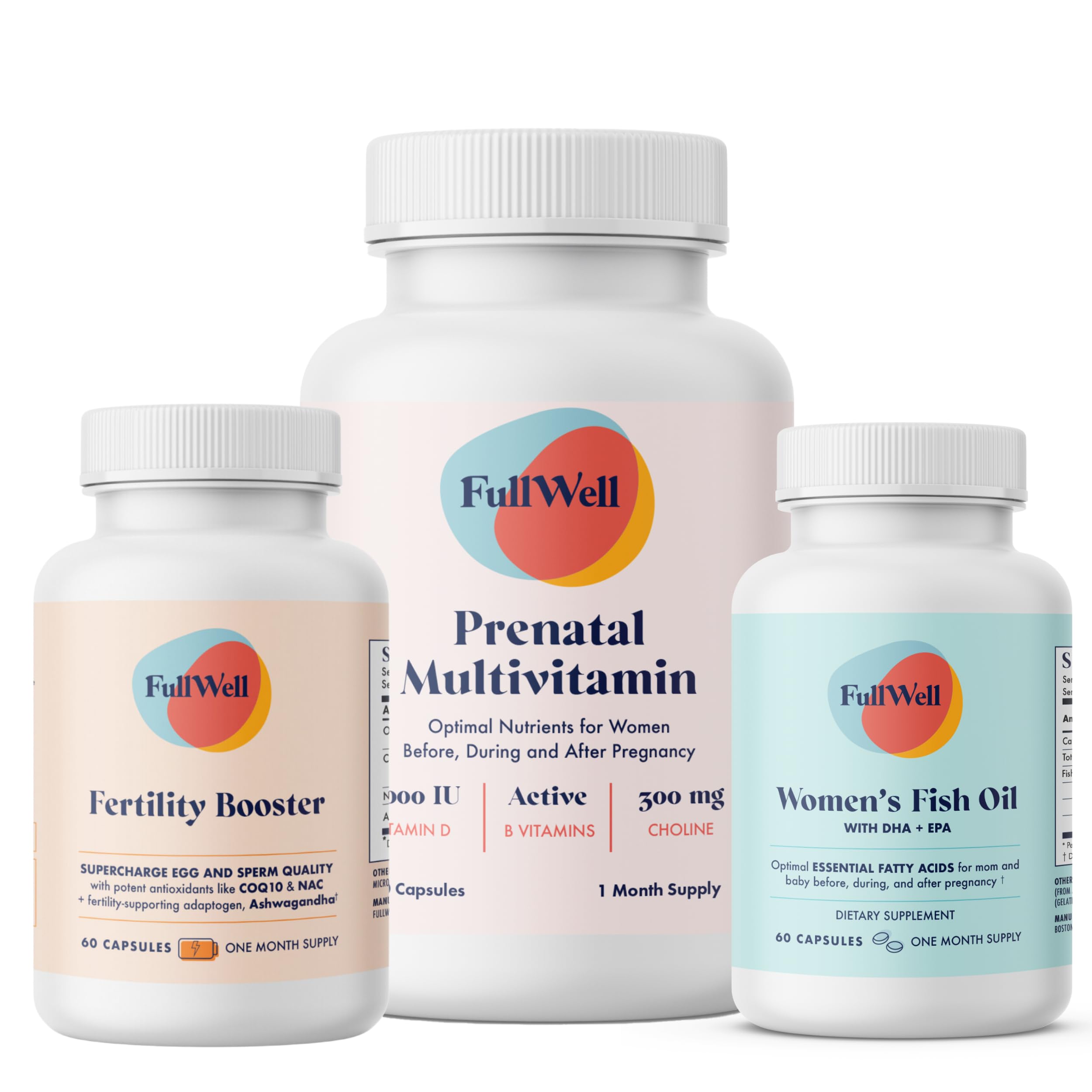 FullWell Fertility Trio Prenatal Vitamin and Fertility Booster