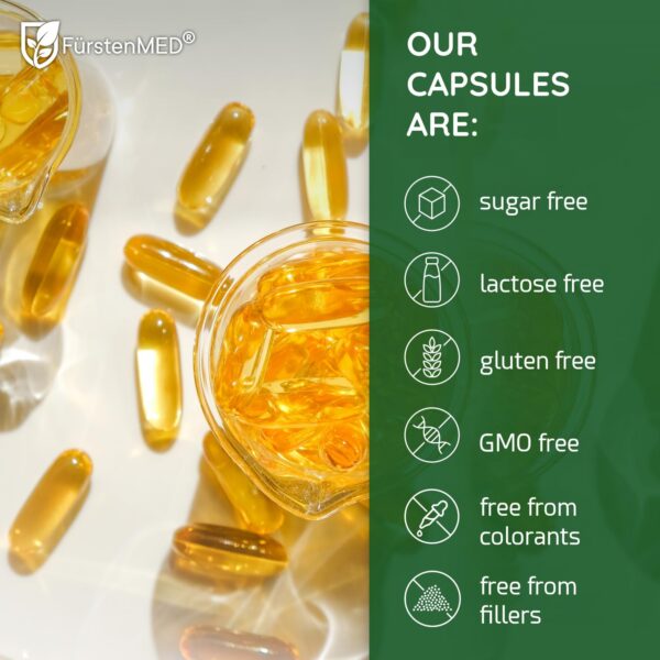 Frasco transparente con cápsulas dentro