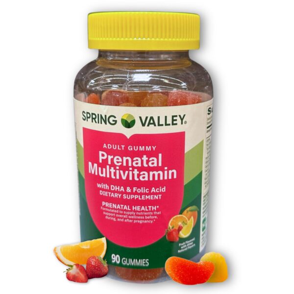 Frente de envase gomitas prenatales