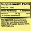 Etiqueta y frasco de tabletas B6 100 mg