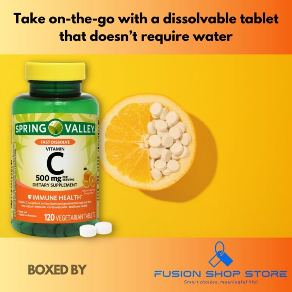 Envase 120 tabletas Fusion Shop Store - vista lateral