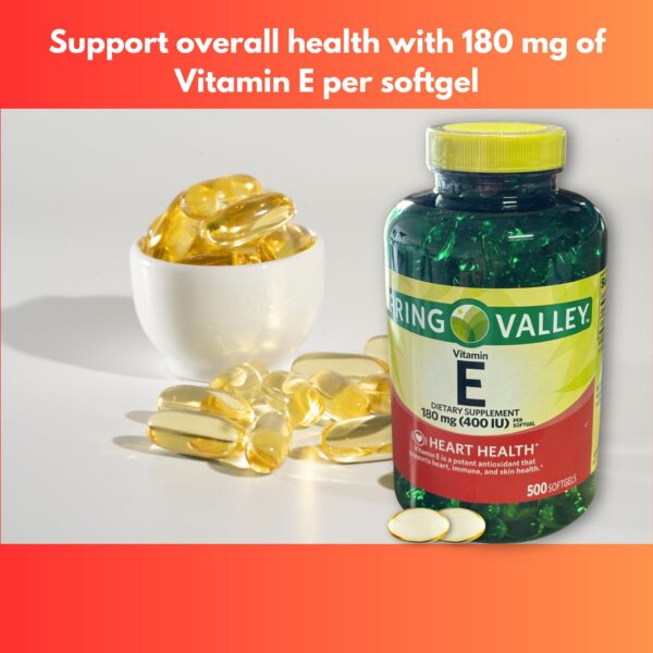Etiqueta de Vitamina E 400 IU 180 mg