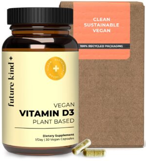 Version 1.0.0 Future Kind vitamina d3 vegana 2500 iu 30 cápsulas frasco