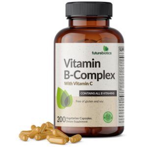 Futurebiotics complejo vitamina B más vitamina C 200 cápsulas vegetarianas
