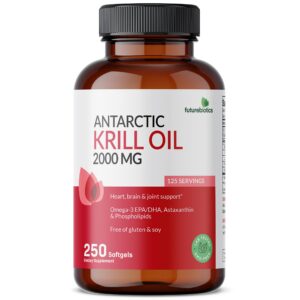 Frente del frasco Futurebiotics Krill Oil 2000 mg