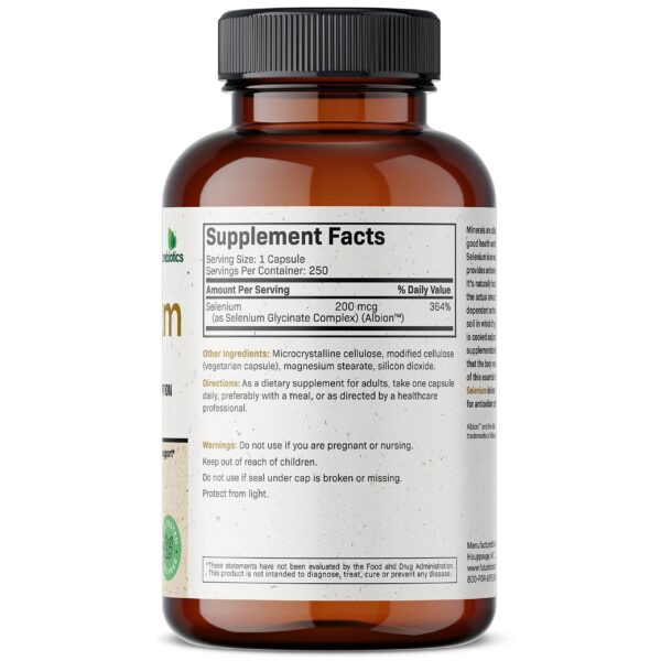 Etiqueta frontal Futurebiotics Selenium 200 mcg