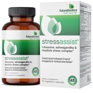 Version 1.0.0 Futurebiotics StressAssist etiqueta frontal