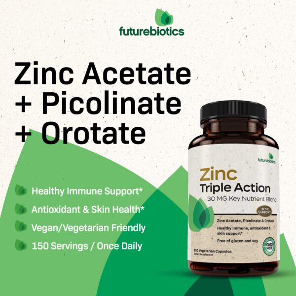 Version 1.0.0 Cápsulas vegetarianas Futurebiotics zinc triple action