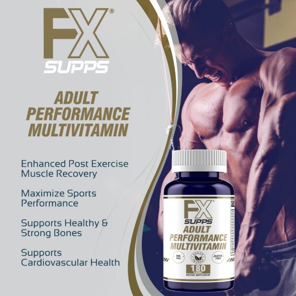 Frasco de 180 tabletas FXSUPPS Multivitamínico