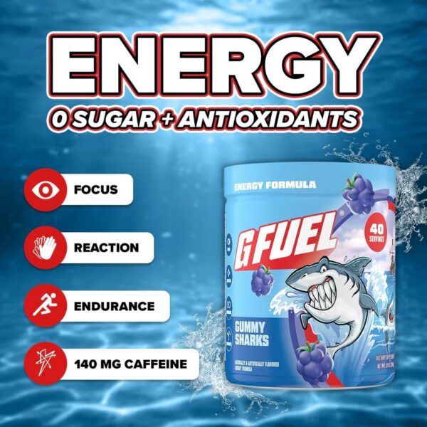 Version 1.0.0 Etiqueta lateral G Fuel Gummy Sharks