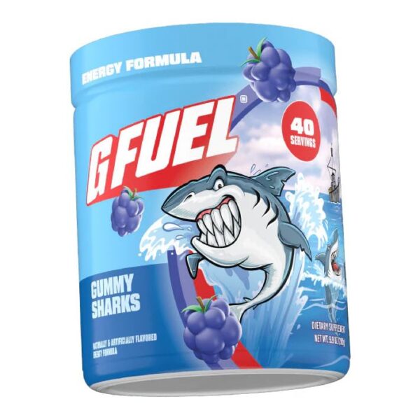 Muestra de etiqueta nutricional y sabor Gummy Sharks